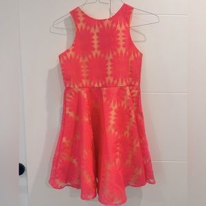 Pippa & Julie Pink Floral Overlay Dress